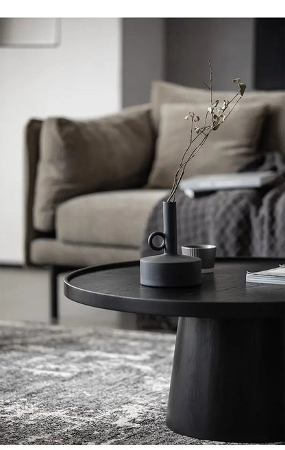 Minimalist Round Wood Coffee Table