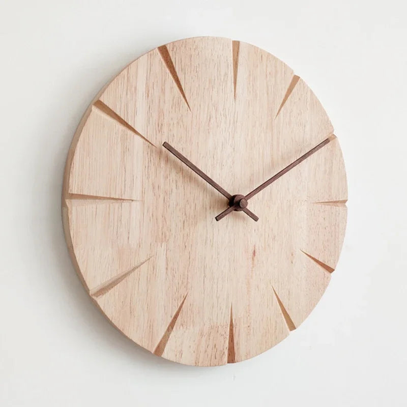 Nordic Solid Wood Silent Wall Clock