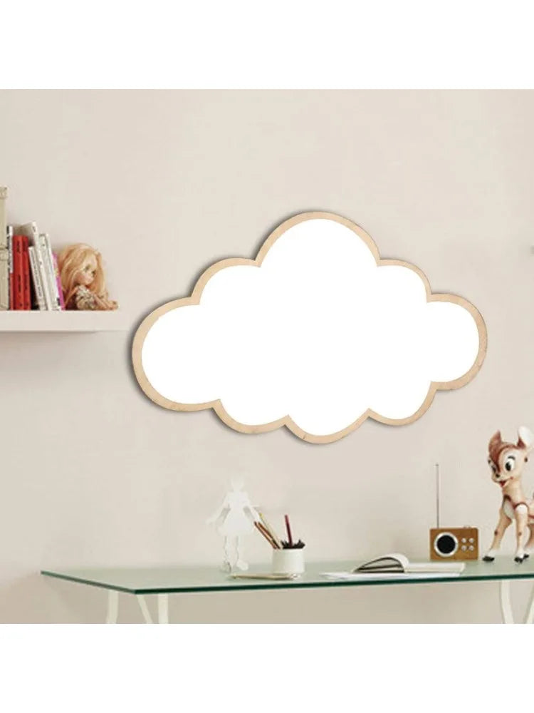 Cloud Wooden Kids Wall Mirror