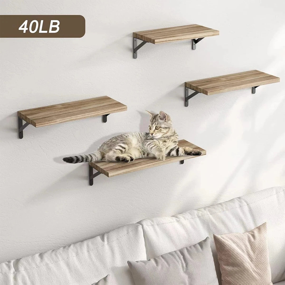 Wooden Floating Wall Shelf