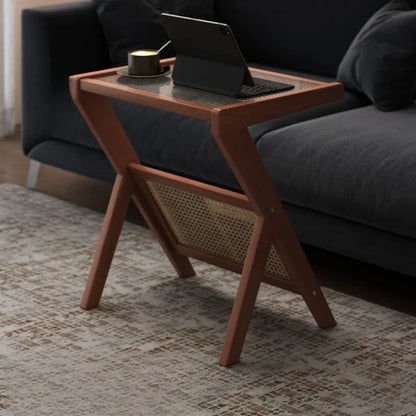 Classic Wood Glass Coffee Table