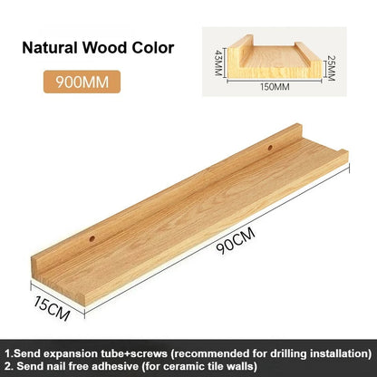Wooden Floating Wall Shelf Storage Organizer