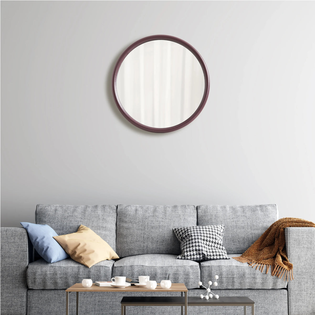 Irregular Wooden Wall Vanity Mirror