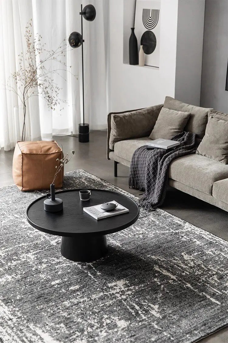 Minimalist Round Wood Coffee Table