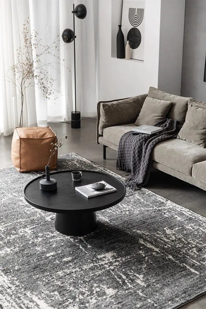 Minimalist Round Wood Coffee Table