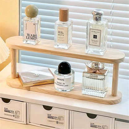 2-Tier Wooden Desktop Storage Shelf