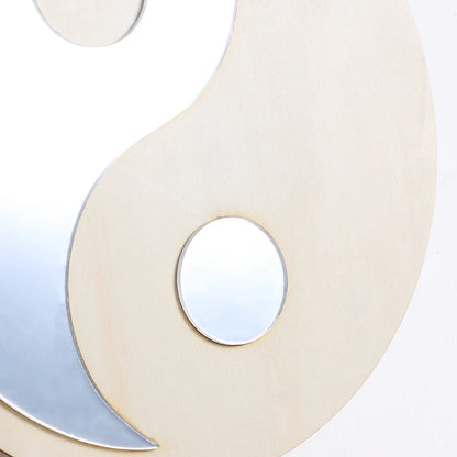 Boho Wooden Yin Yang Wall Mirror