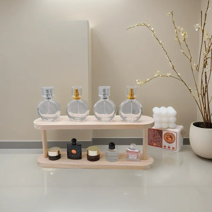 2-Tier Wooden Desktop Storage Shelf