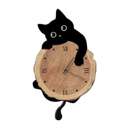 Cute Silent Wooden Wall Clock