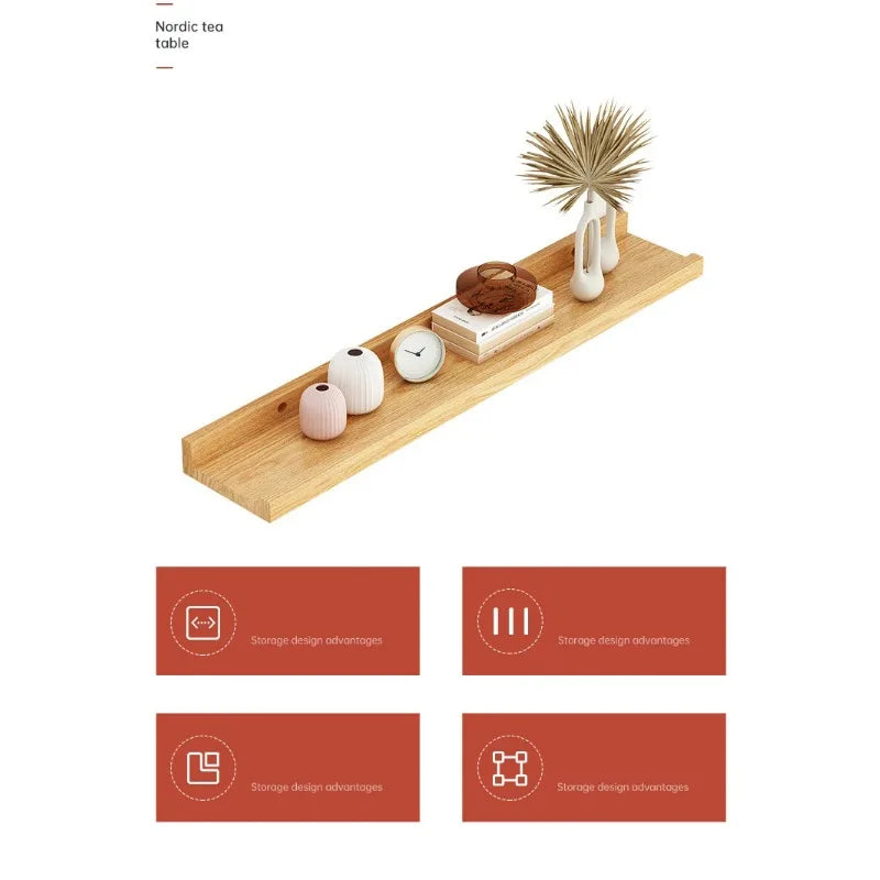 Wooden U-Shaped Floating Wall Shelf
