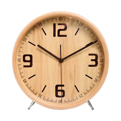 8-Inch Wooden Table & Wall Clock