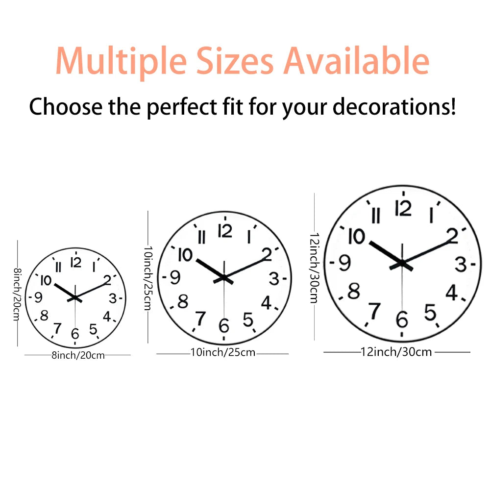 Minimalist Wooden Grain Wall Clock