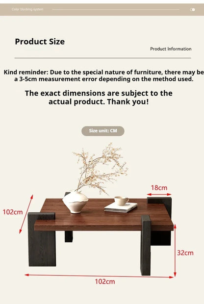 Nordic Rectangular Wood Coffee Table