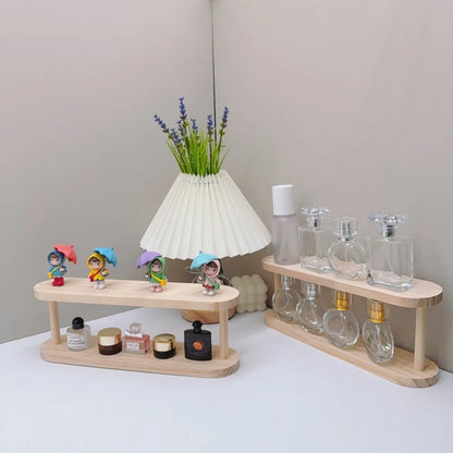 2-Tier Wooden Desktop Storage Shelf