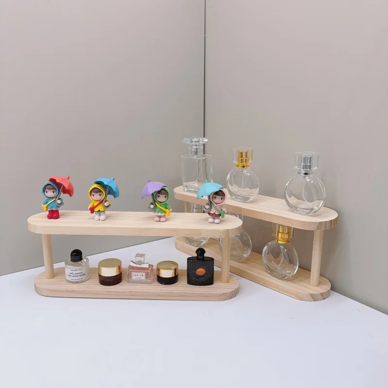 2-Tier Wooden Desktop Storage Shelf