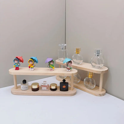 2-Tier Wooden Desktop Storage Shelf