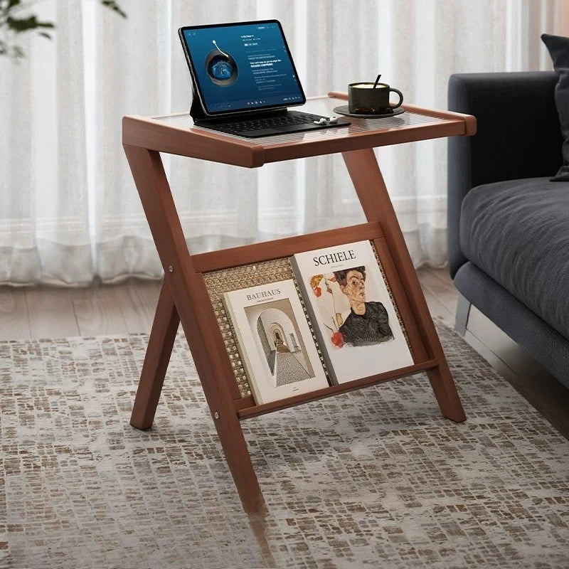 Classic Wood Glass Coffee Table