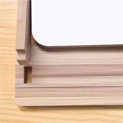 Wooden Rotating Vanity Mirror