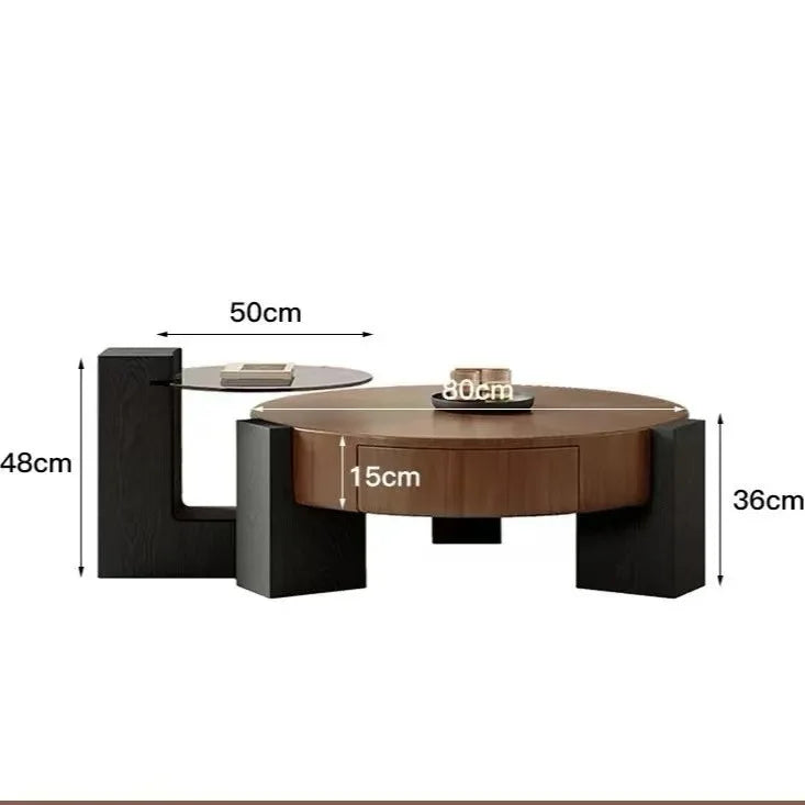 Vintage Solid Wood Storage Coffee Table