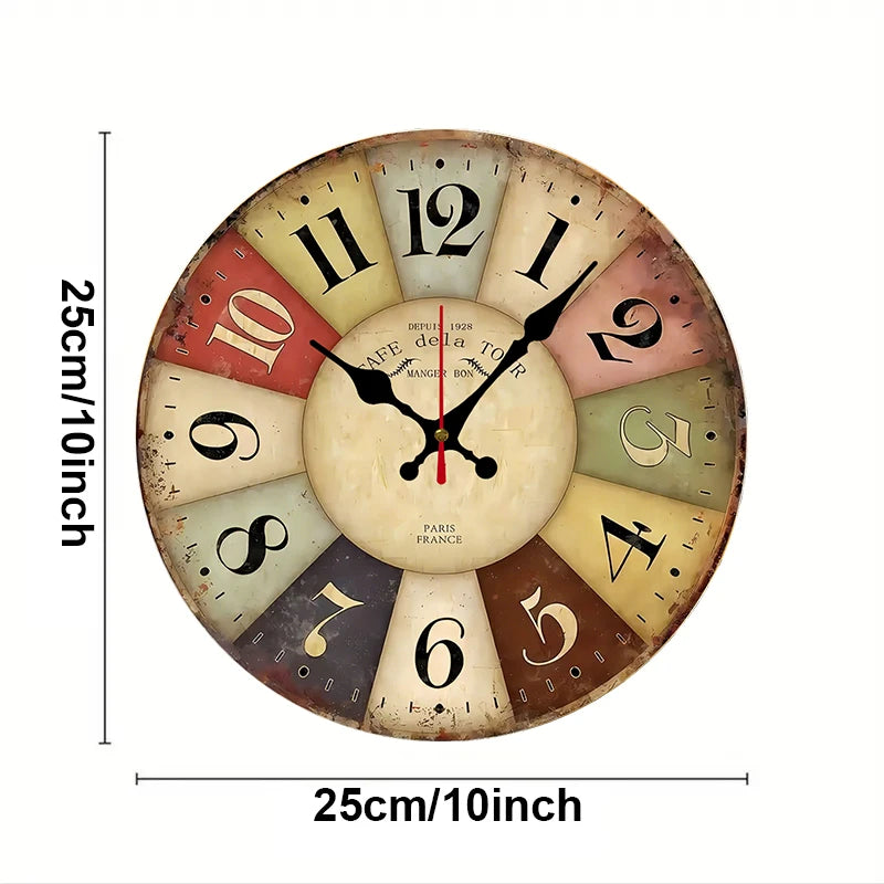 Farmhouse Rustic Wooden Wall Clock