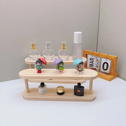 2-Tier Wooden Desktop Storage Shelf