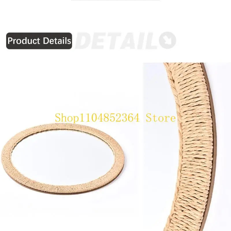 Handwoven Farmhouse Wall Mirror