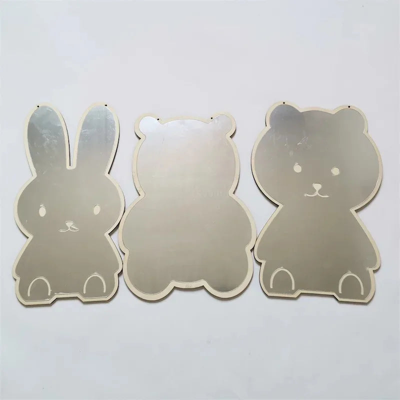 Cute Wooden Animal Wall Mirror