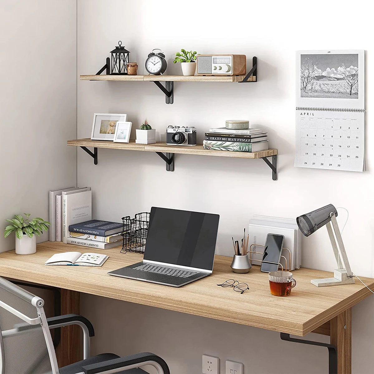 Wooden Floating Wall Shelf
