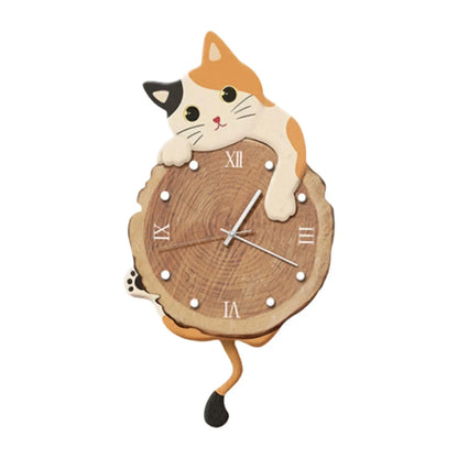Cute Silent Wooden Wall Clock