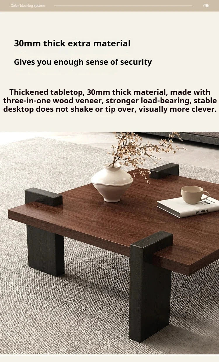 Nordic Rectangular Wood Coffee Table