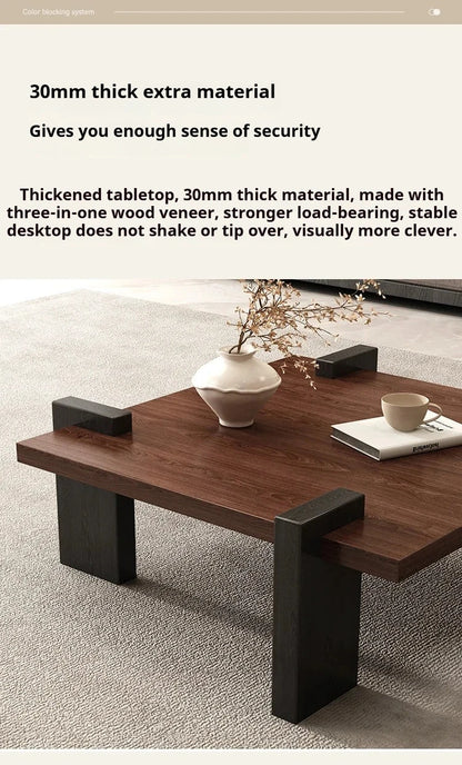 Nordic Rectangular Wood Coffee Table