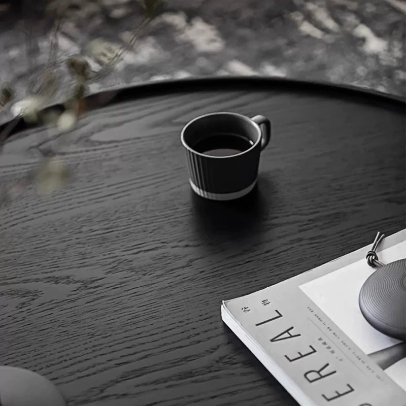 Minimalist Round Wood Coffee Table