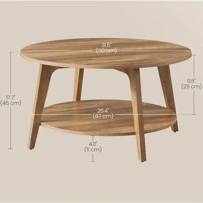 Multi-Tier Solid Wood Coffee Table