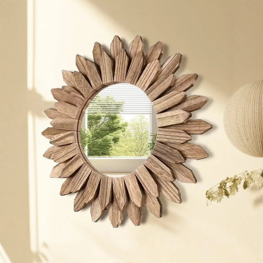 Sunflower Wooden Decorative Mirror