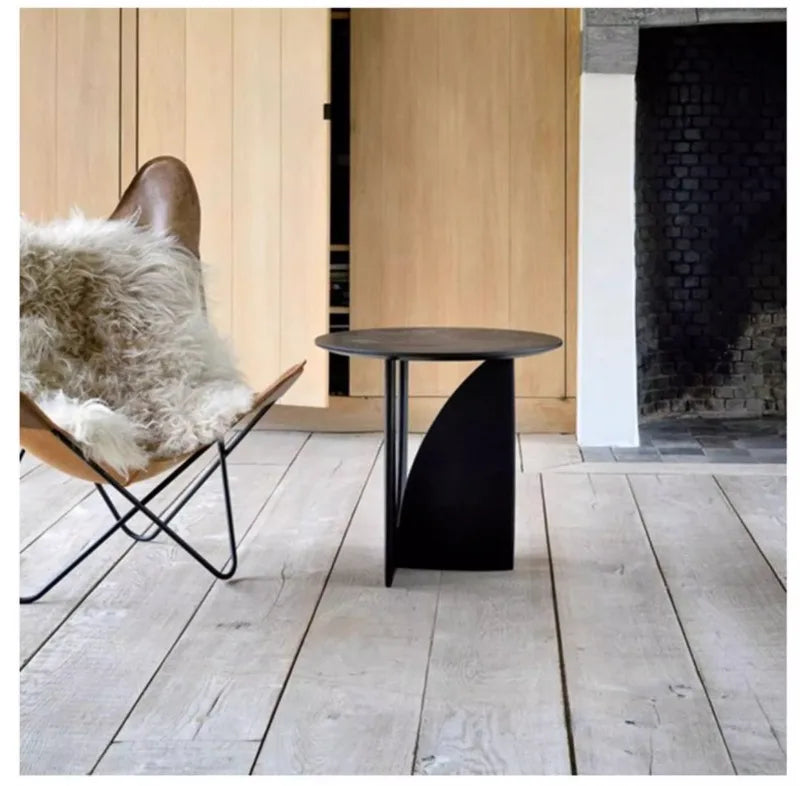 Modern Wooden Round Side Table