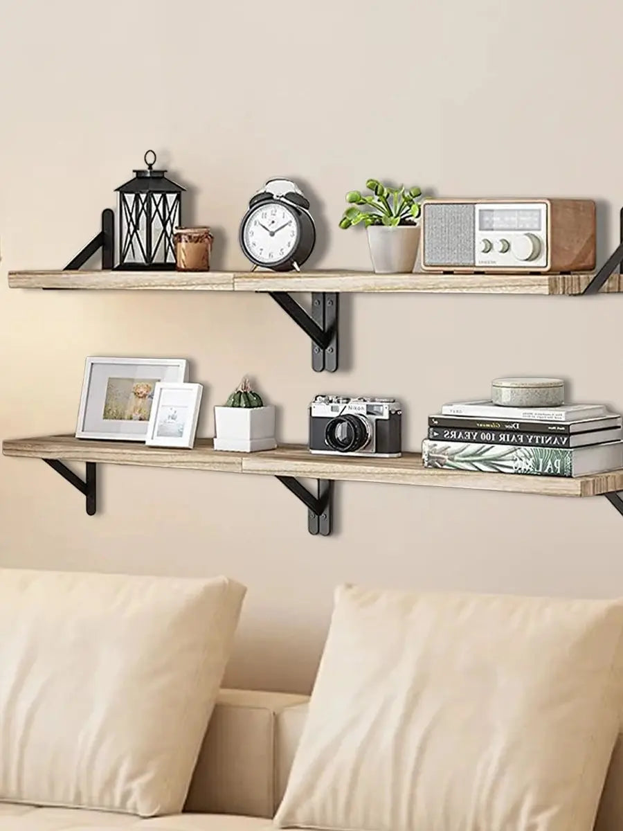 Wooden Floating Wall Shelf