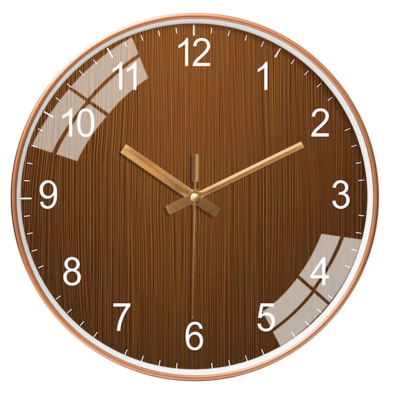 Minimalist Wooden Grain Wall Clock