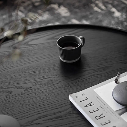Minimalist Round Wood Coffee Table