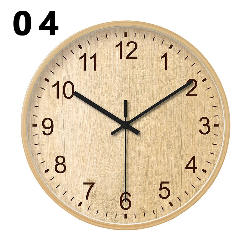 Retro Wooden Silent Wall Clock