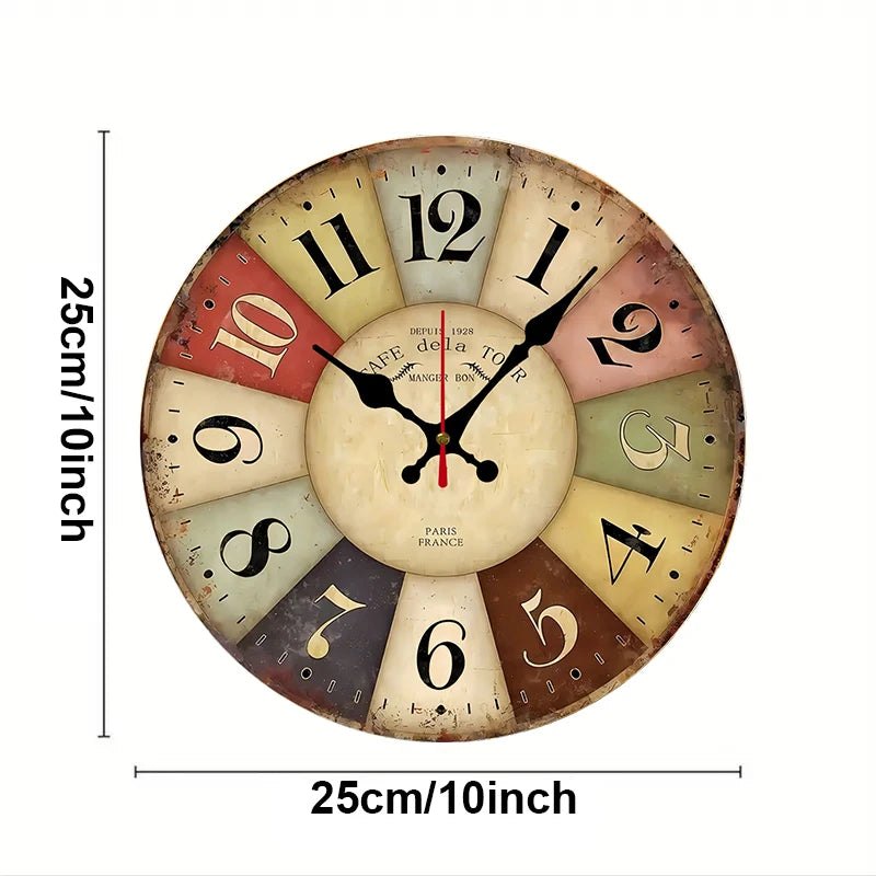 Farmhouse Rustic Wooden Wall Clock