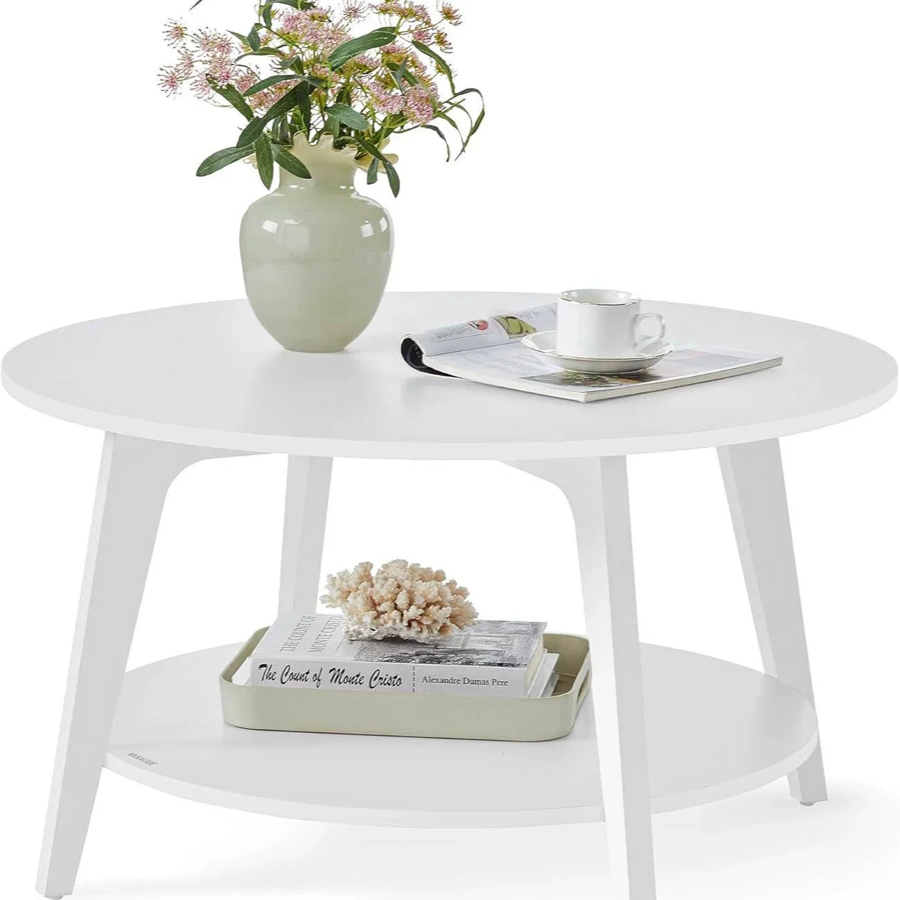 Multi-Tier Solid Wood Coffee Table
