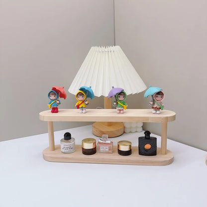 2-Tier Wooden Desktop Storage Shelf