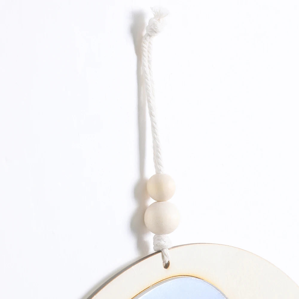 Boho Wooden Yin Yang Wall Mirror
