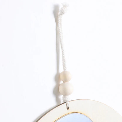 Boho Wooden Yin Yang Wall Mirror