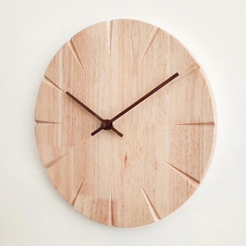 Nordic Solid Wood Silent Wall Clock