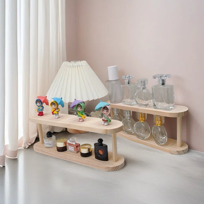 2-Tier Wooden Desktop Storage Shelf