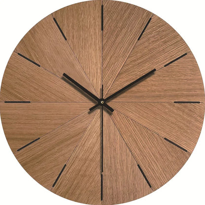 Minimalist Wood Grain Wall Clock