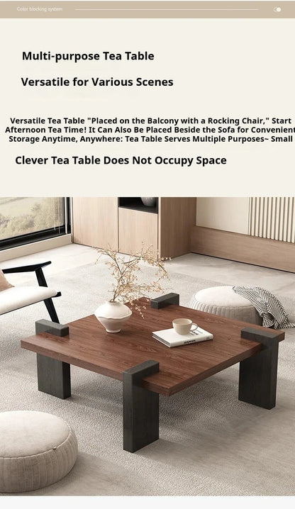 Nordic Rectangular Wood Coffee Table