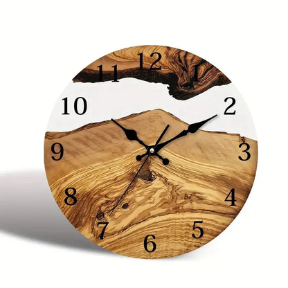 Minimalist Wood Grain Wall Clock