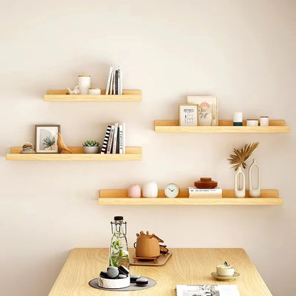 Wooden U-Shaped Floating Wall Shelf